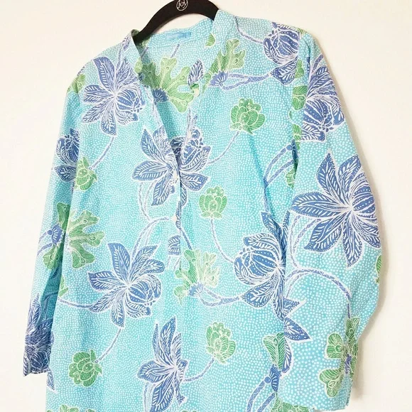 J. MCLAUGHLIN Floral Print Tunic Top S. - Picture 3 of 6